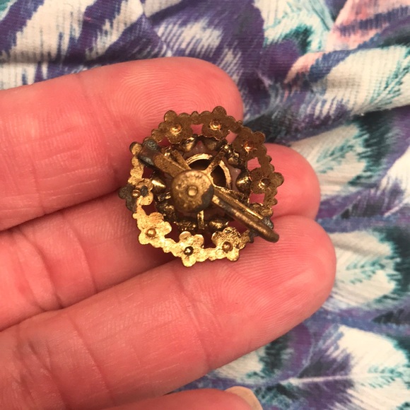 Intricate Antique Earrings Czech, pink perfect - Picture 3 of 5